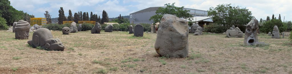 Ein Carmel, Bzlton, Basalt stone sculpture garden  , Israel by Kobi Zilberstein