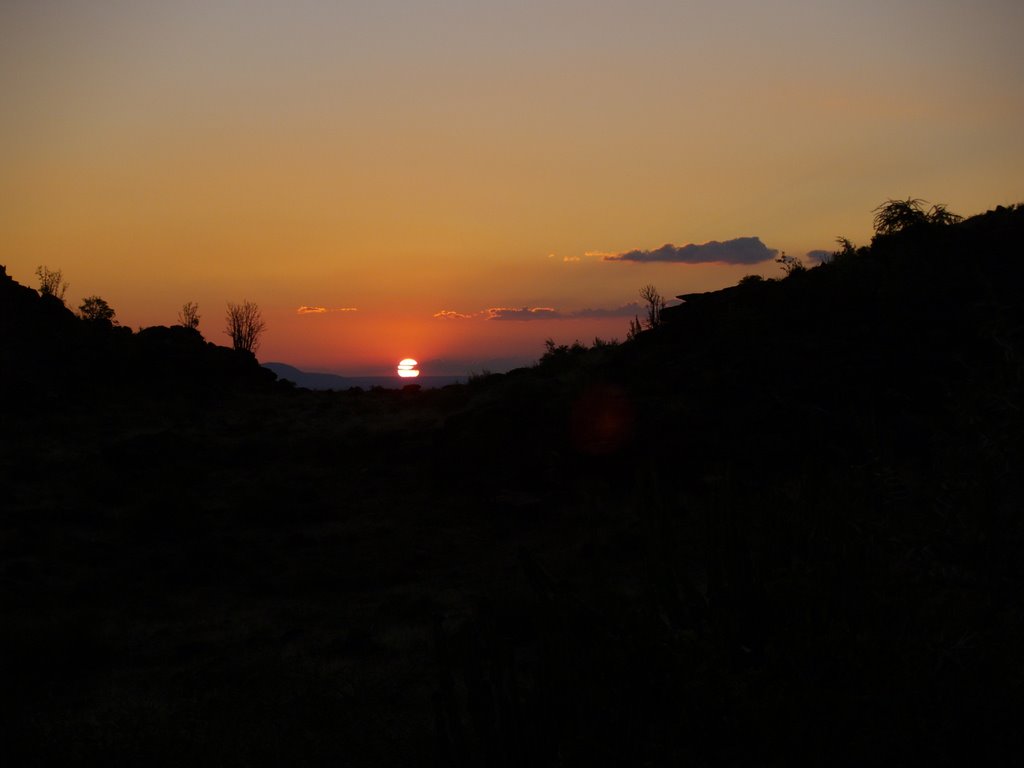 Sunset In Mohlaletse Limpopo Province South Africa by Simon Latcham