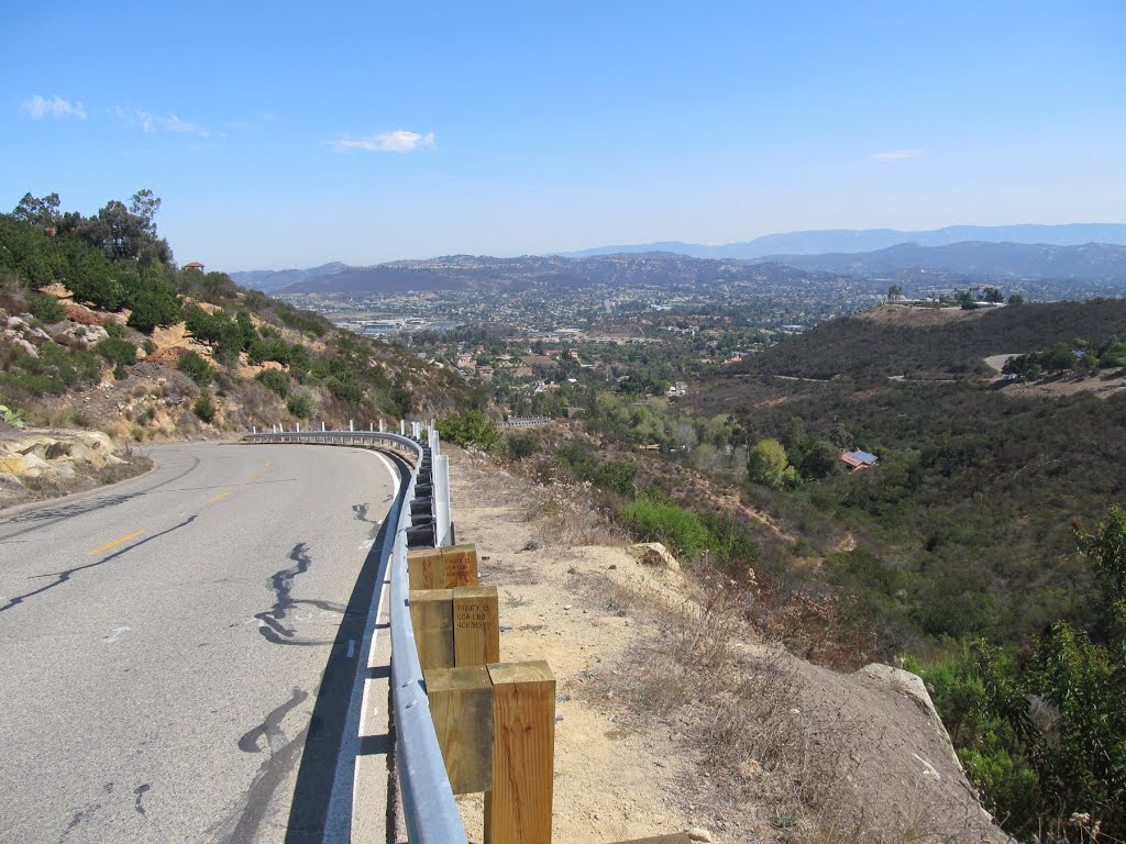 Looking down Coronado Hills Dr toward San Marcos. by Smorg