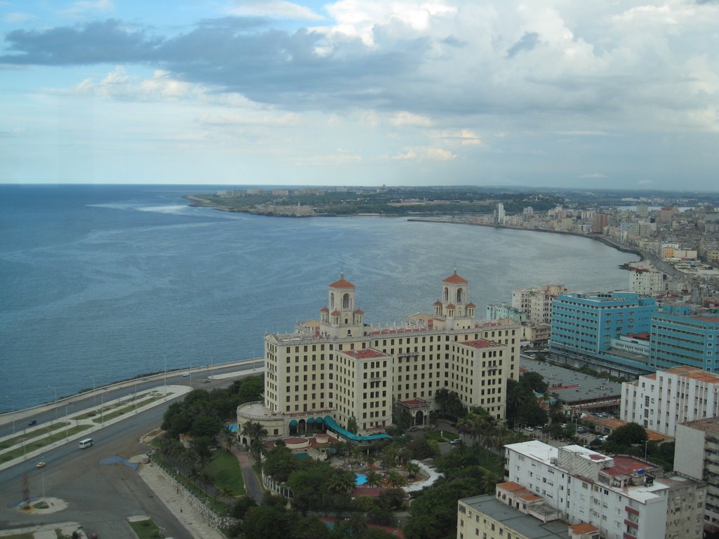 Havana Malecon and scenery towards the center from Vedado by marttih