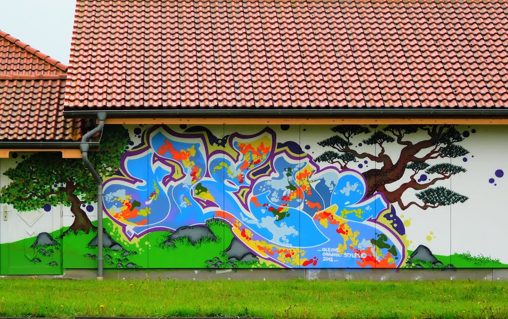 Graffiti an einem Haus in Hagen im Bremischen by Dominic Techau