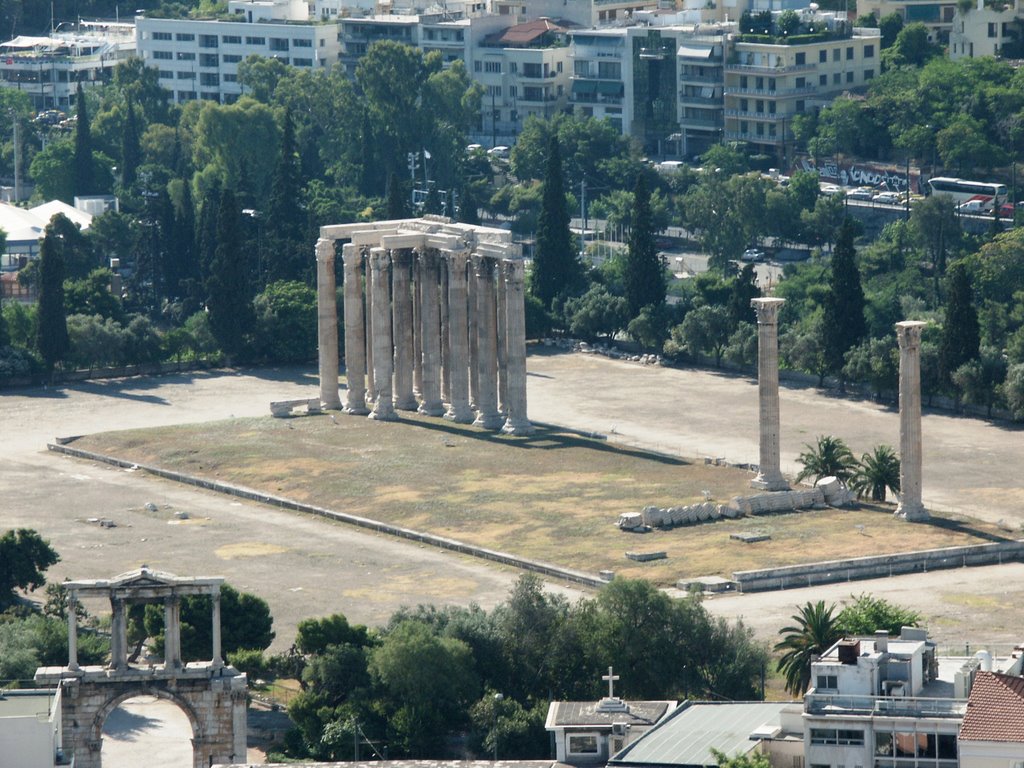 Temple of Zeus viewed from Acropolis by Andrey Sulitskiy