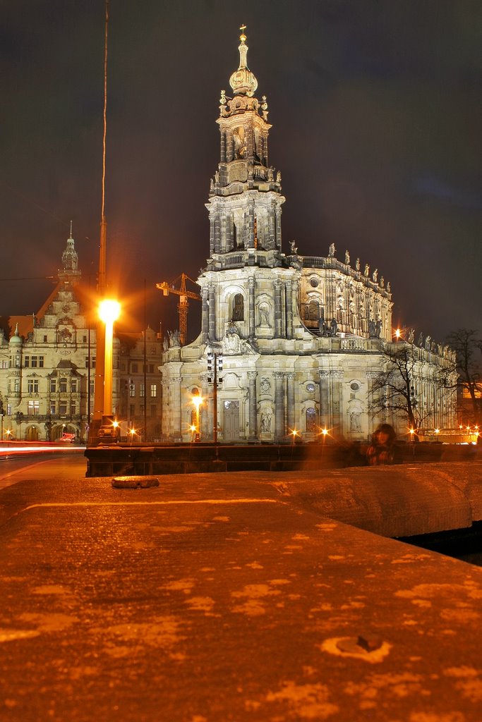 Hofkirche Dresden @ Night by boerx