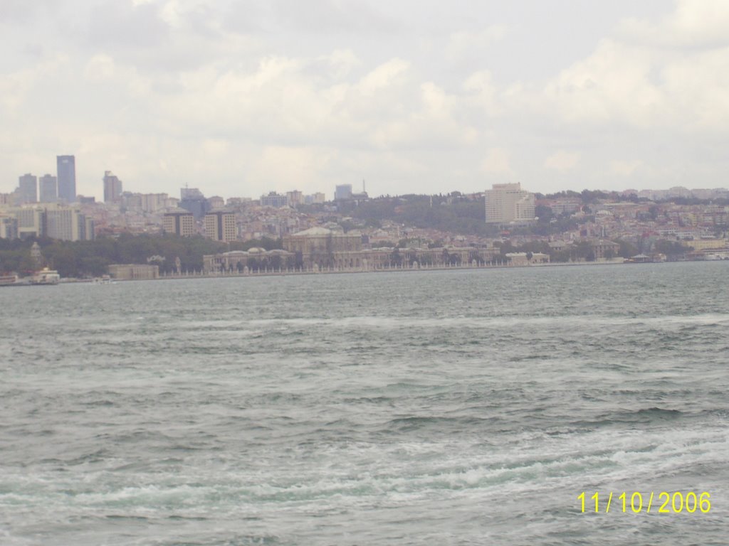 Dolmabahçe Palace from Kadıköy boat by Sergey Abasov