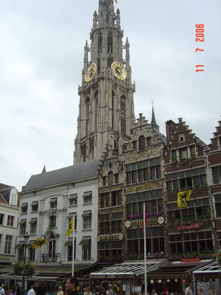 (BRU) Catedral de Nuestra Señora desde Grote Markt - Antwerpen by brujita9