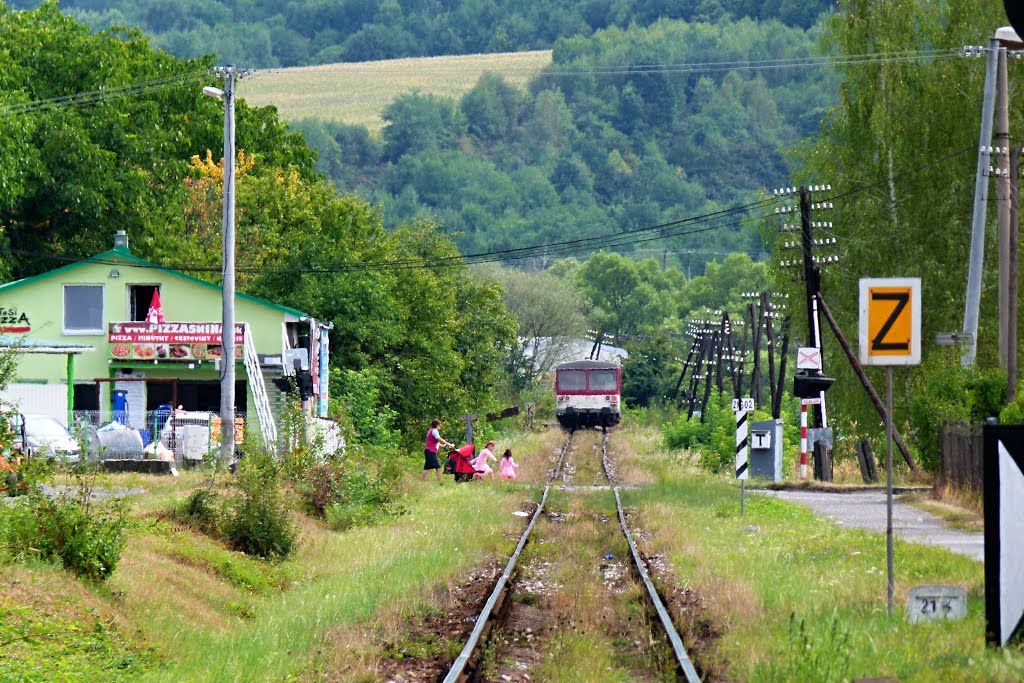 Snina-železniční zastávka motorák směr železniční stanice Snina-(Stakčín)-SLOVENSKO-2013 by ROSTAMDALILA