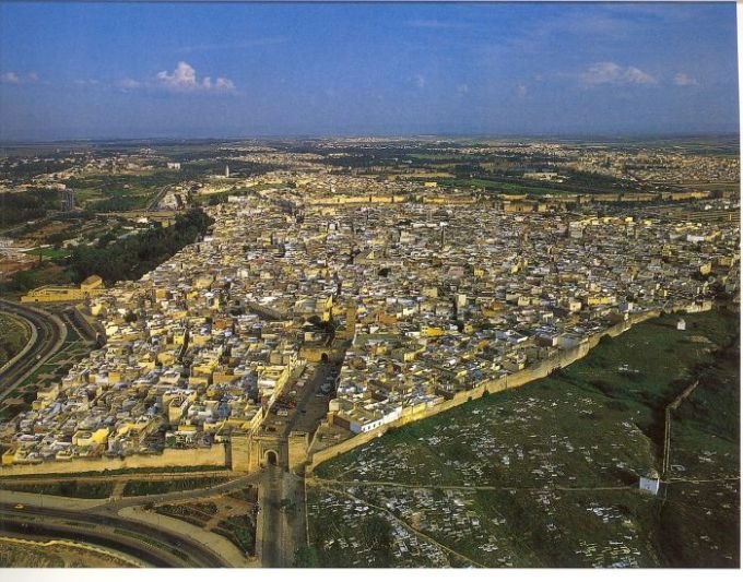 Old city of Meknes from sky (Bab Tizimi) by zmazu