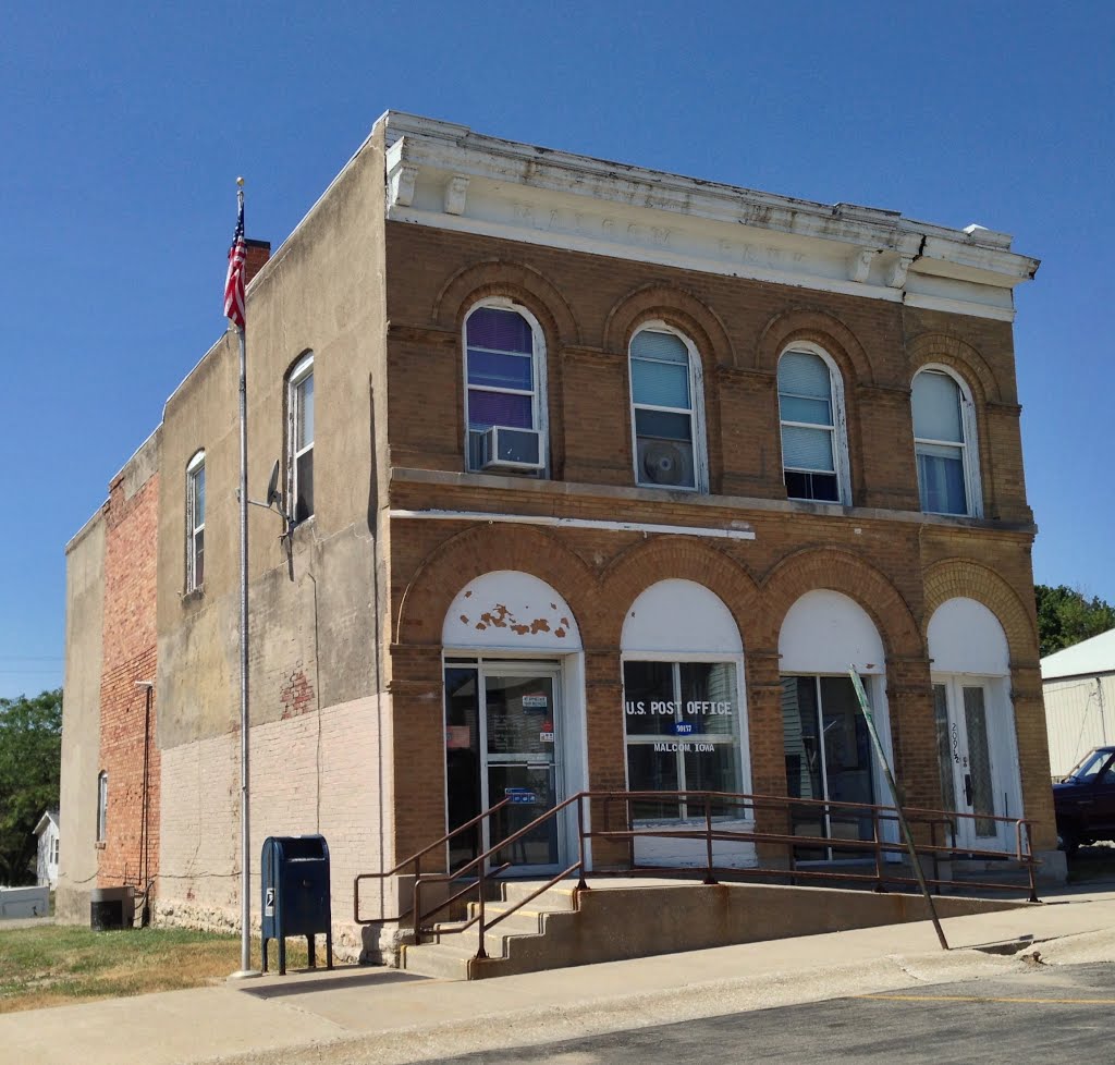 U.S. Post Office - Malcom, Iowa by KingHawkFan