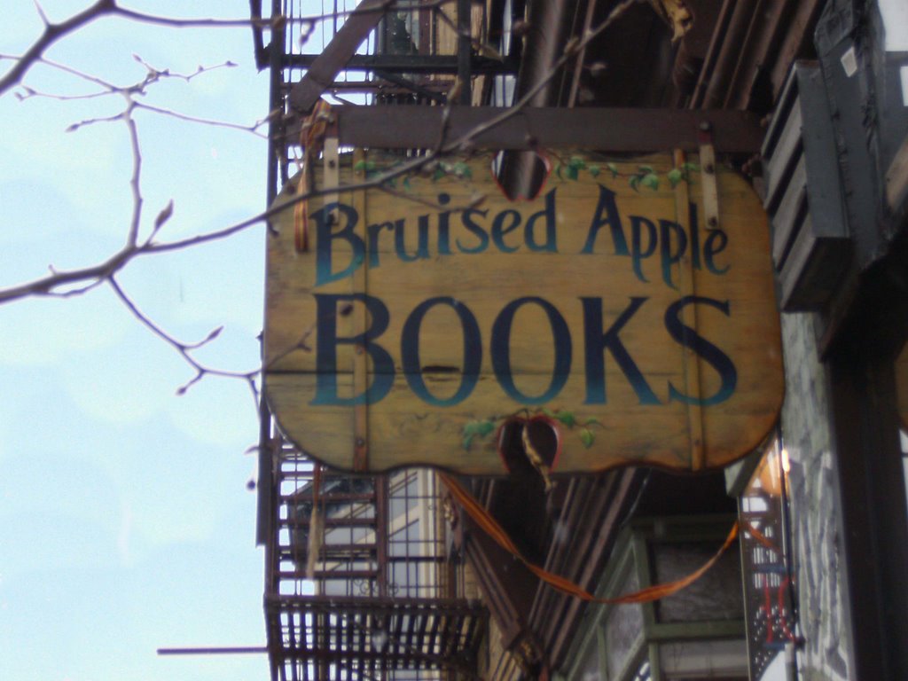 Bruised Apple Bookstore sign by ablombardi