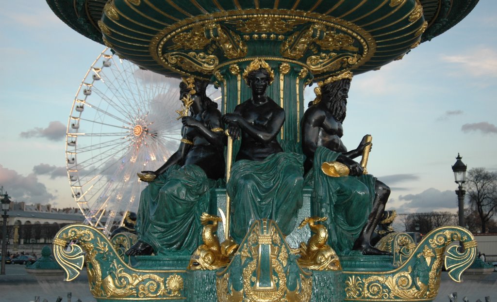 Fontaine place de la concorde by Fanzi Benhenni