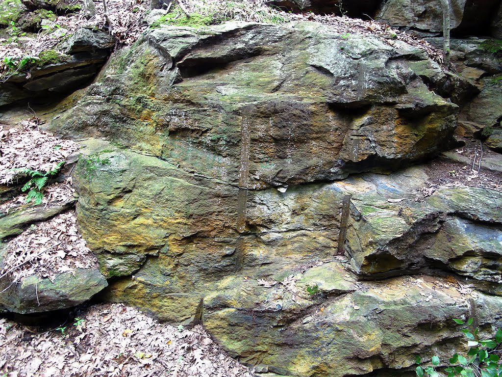 Marks In Mountain Where Blasting Was Done by Tom Choma