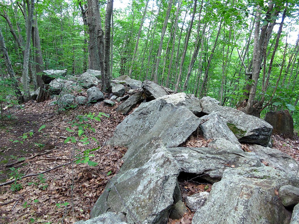 Stones Cut From Mountain to Allow Railroad Through by Tom Choma