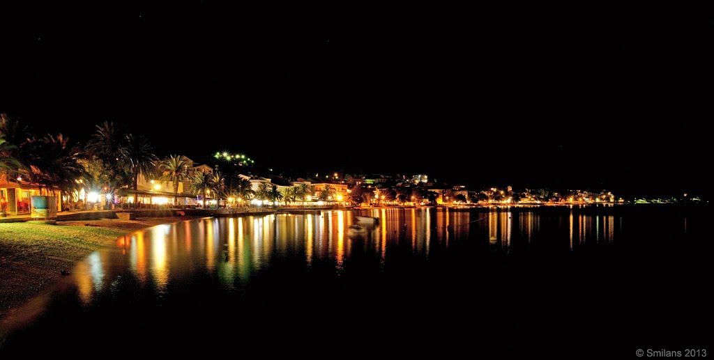 Croatia 2013 - Gradac - Riva at night, panorama by SMilanS - NO VIEWS !!!