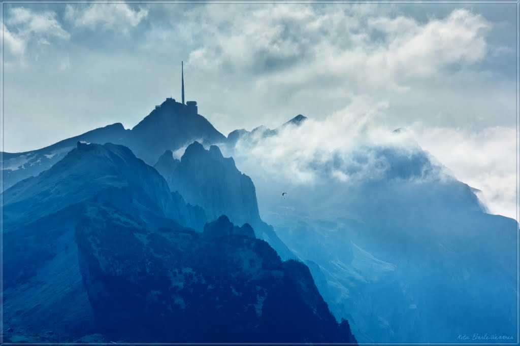 Säntis-Gipfel (Pano-Treffen Alpstein) by Rita Eberle-Wessner