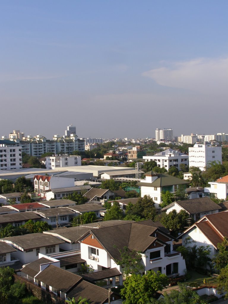 VIEW KRUNG THEP MAHANAKHON BANGKOK FROM DIN DAENG CHURCH by Chamrat Charoenkhet