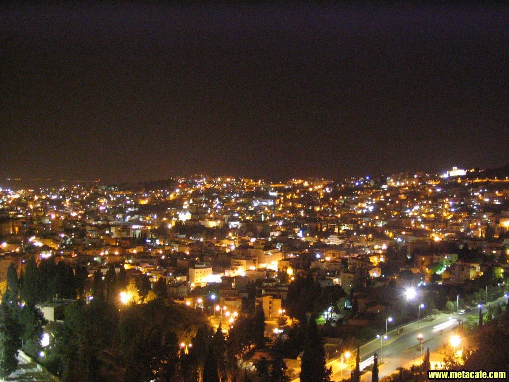 Nazareth At Night by Mike Nader Shehadeh