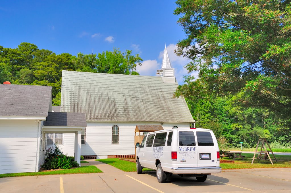 NORTH CAROLINA: CAMDEN COUNTY: SOUTH MILLS: McBride United Methodist Church, 228 Old Swamp Road side aspect by Douglas W. Reynolds, Jr.