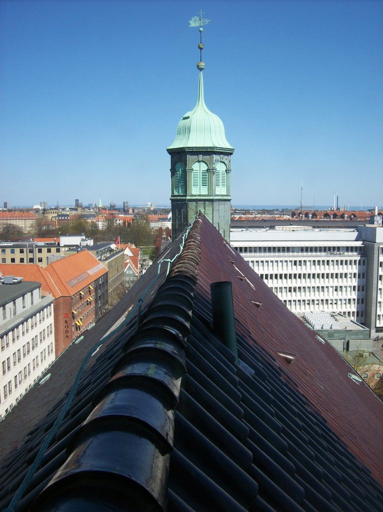 Church roof from tower's window by Gyve