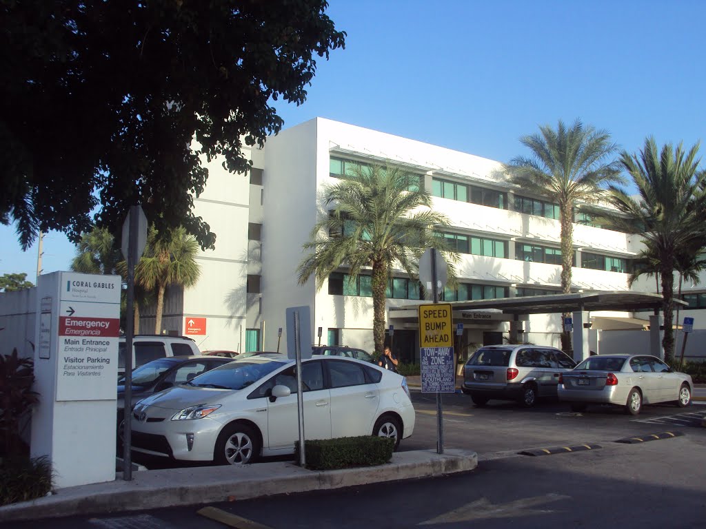 Coral Gables Hospital-Parking Lot Entrance by John M Lopez