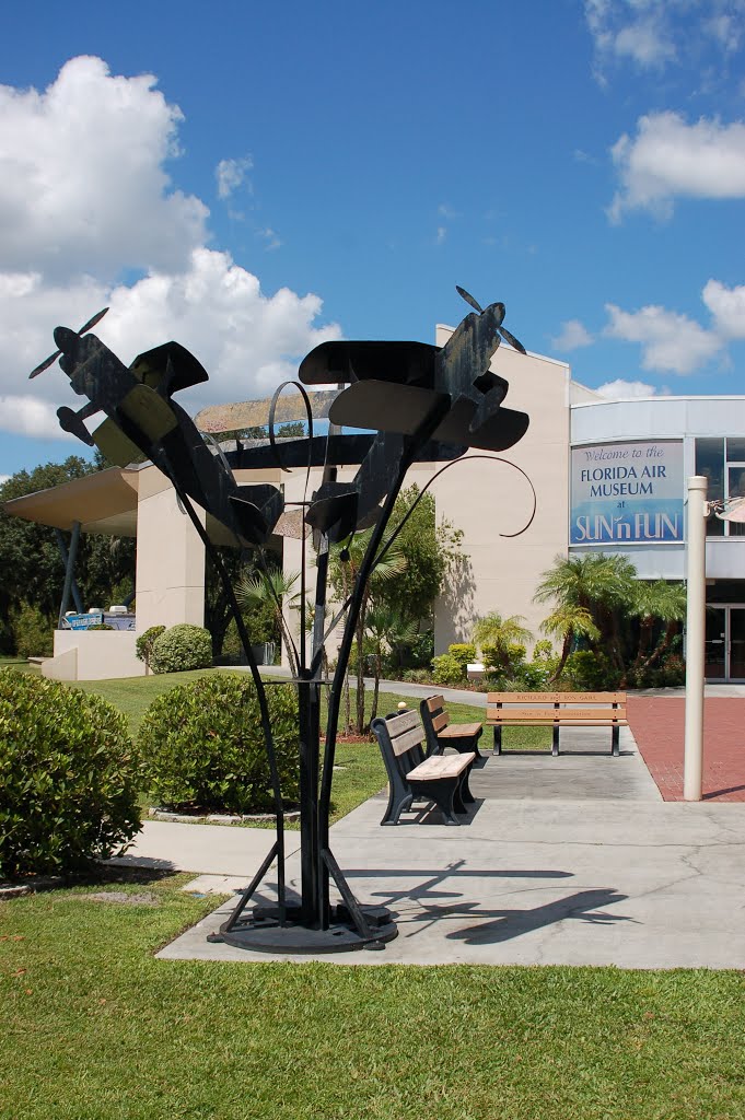 Metal Sculpture at the Florida Air Museum, Lakeland Linder Regional Airport, Lakeland, FL by Scotch Canadian