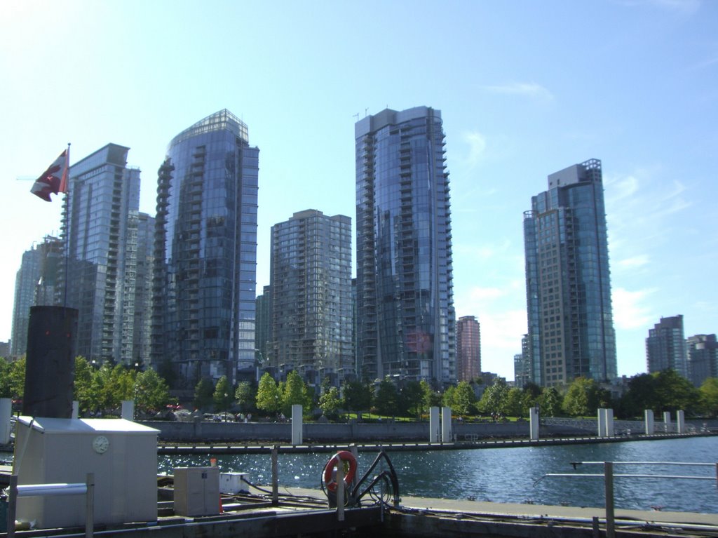 Coal Harbour From Float Plane Dock by DavDelVan