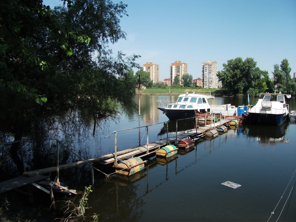 RIBARSKO OSTRVO na Dunavu u Novom Sadu , Srbija. by Čedo Vaslić