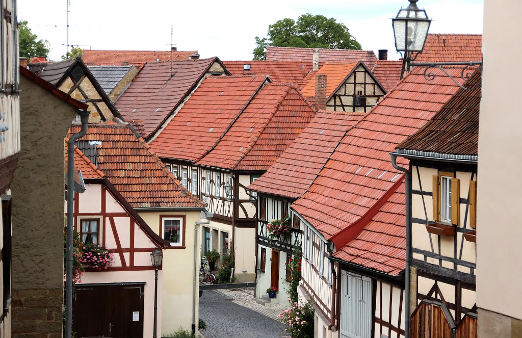 Königsberg/Bayern Dachlandschaft in der Wintergasse by Contessa