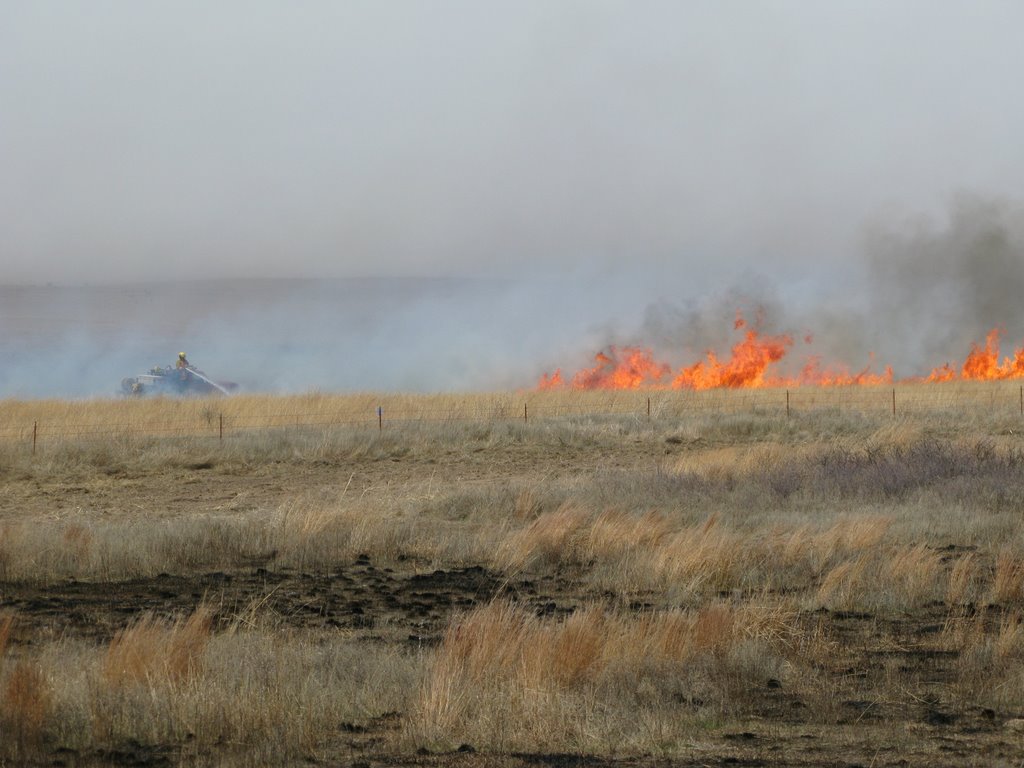 Battling a Kansas Prairie Fire by Curtis Moore