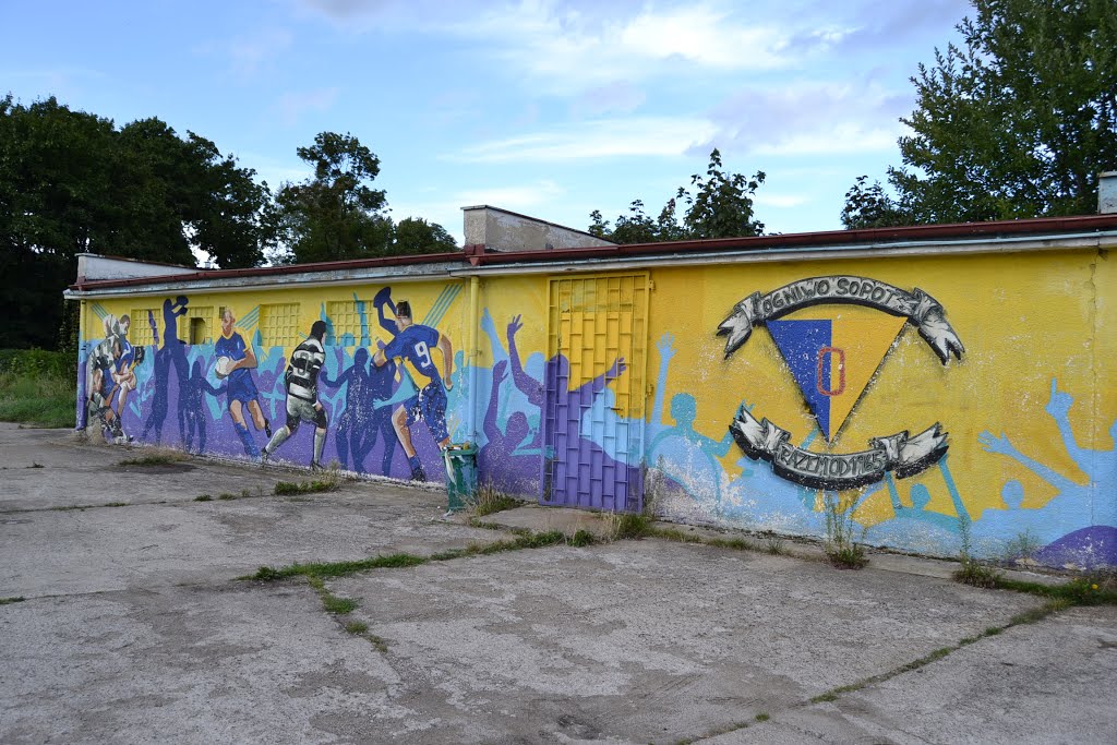 Graffiti, Stadion im. Edwarda Hodury. Sopot by Gorka Aranzabal