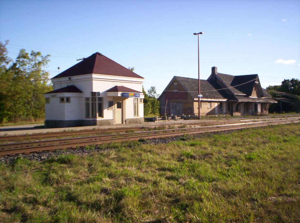 Ingersoll new and old rail stations by Doug Payne