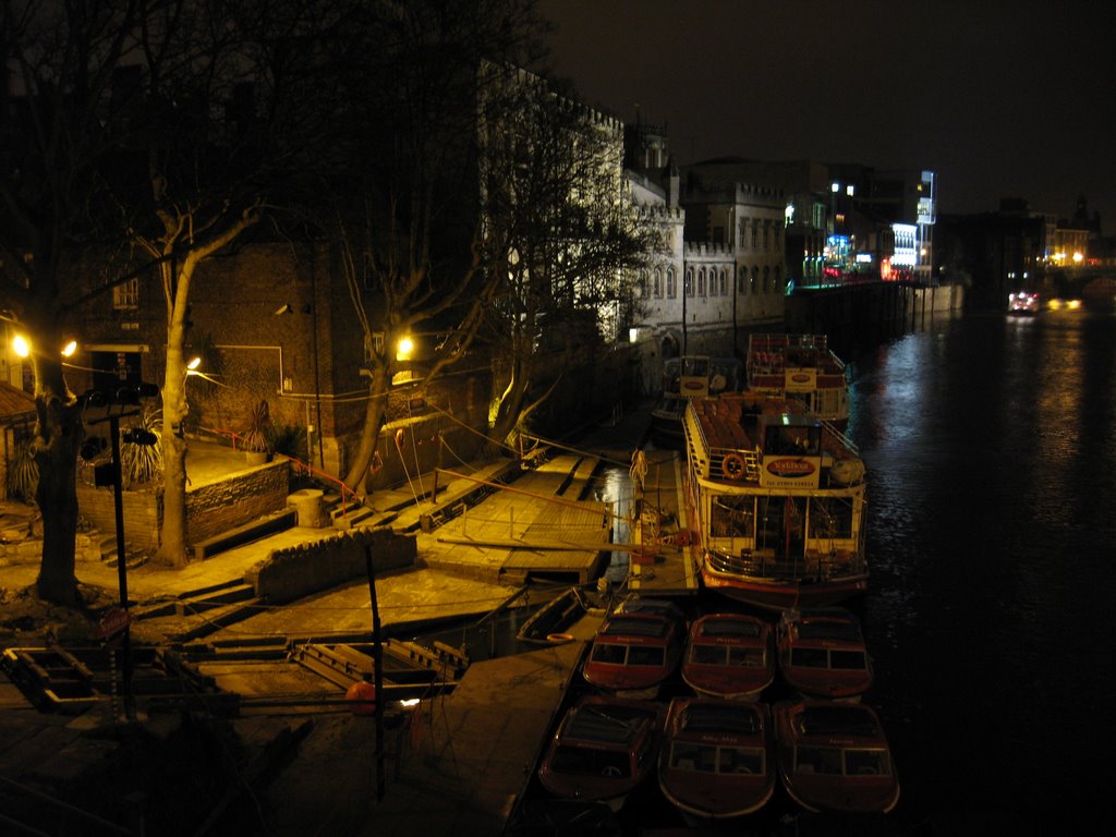 River Ouse at night from Lendal Bridge by John Winterbottom