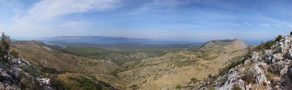 View of Brač from hills of Hvar by Jeti