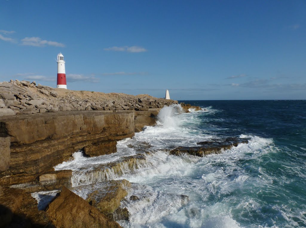 Rough Seas at Portland Bill by Adrian Farwell