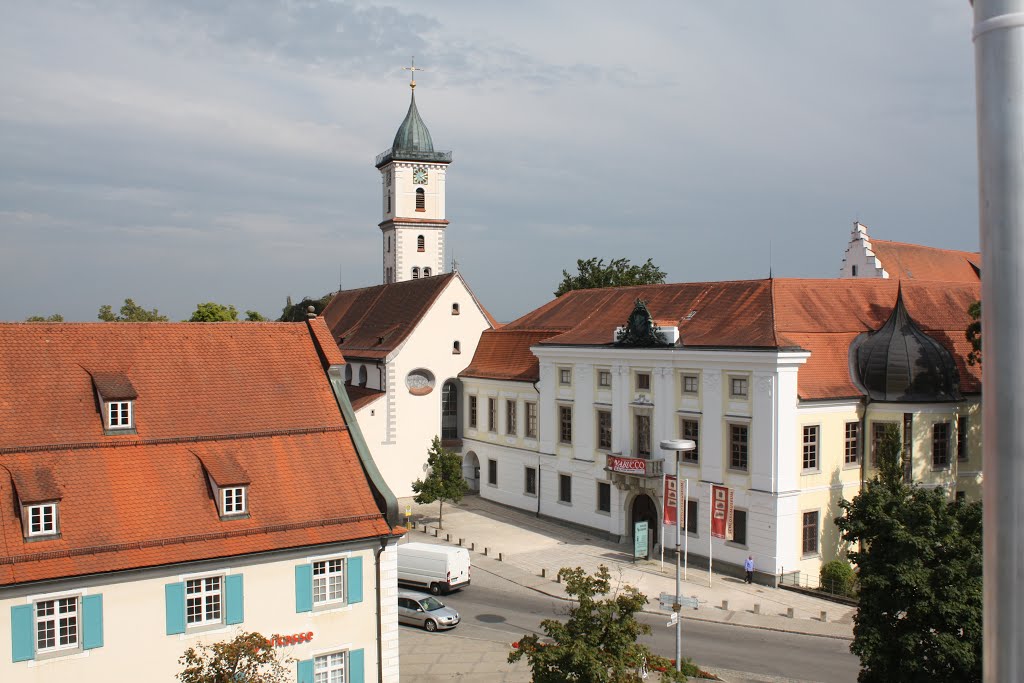 Blick von der Dachterrasse vom Cafe Überblick in Aulendorf by Moehris