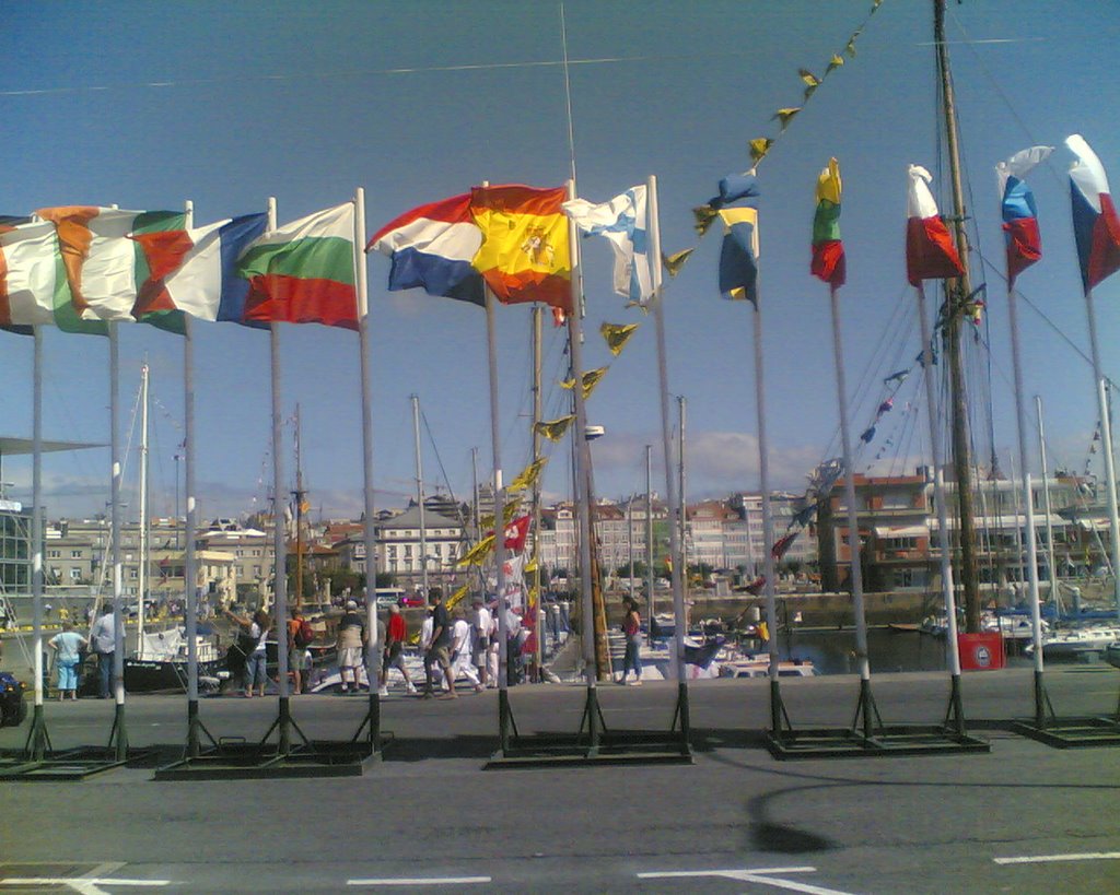 Banderas en el puerto (La Coruña, 2006) by Joaquín Vilas