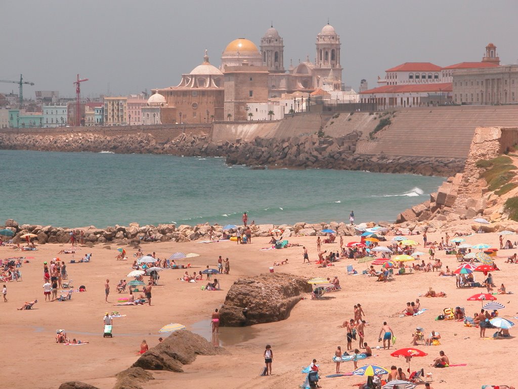 Cadiz, view over Old Town from Santa Maria Beach by Jacek Lisiecki