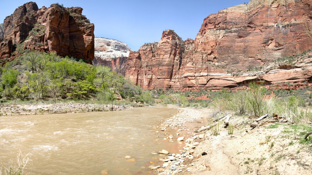 Virgin River at the start of the Narrows by James N Perdue