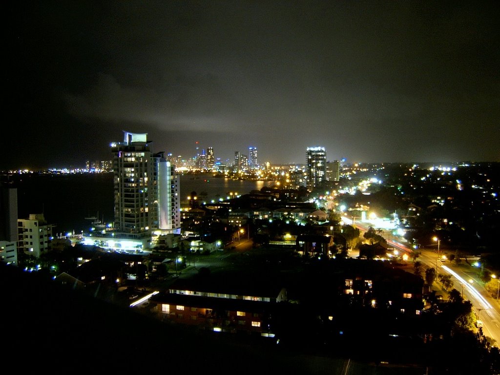 Night shot Labrador to Surfers Paradise by mcwillie