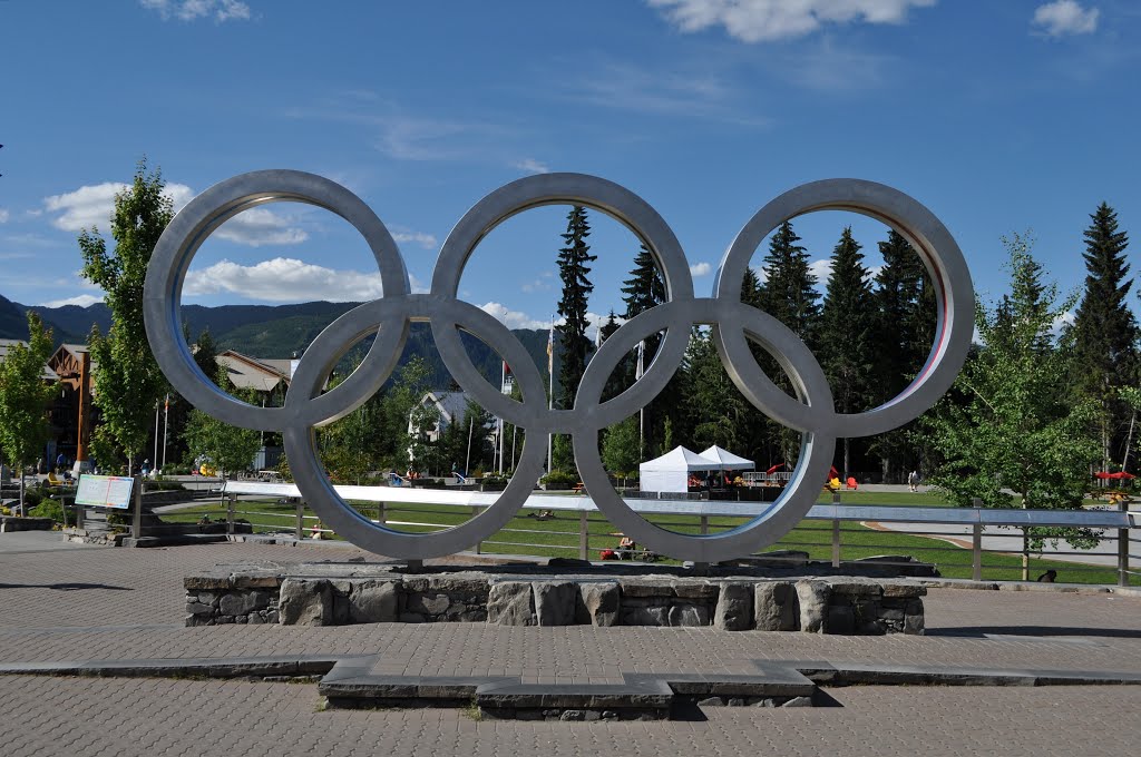 2010 Winter Olympic Rings, Whistler BC, Canada by Maria Gizella Nemcsics