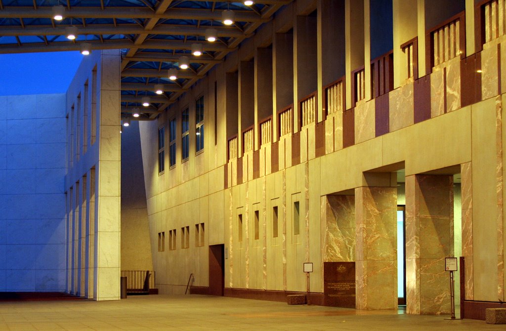 Parliament house entrance - Architect: Romaldo Giurgola by Paul Strasser