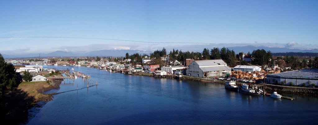 Swinomish Channel from Rainbow Bridge by Bud Moore