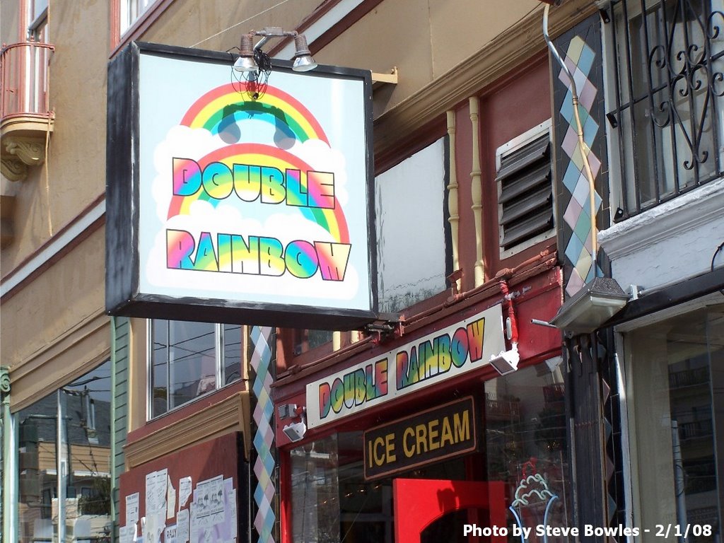 Vintage Double Rainbow sign used during filming of "Milk" by smb56