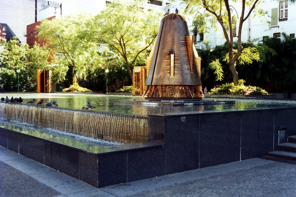 Fountain at King George Square, Brisbane by mashes_54