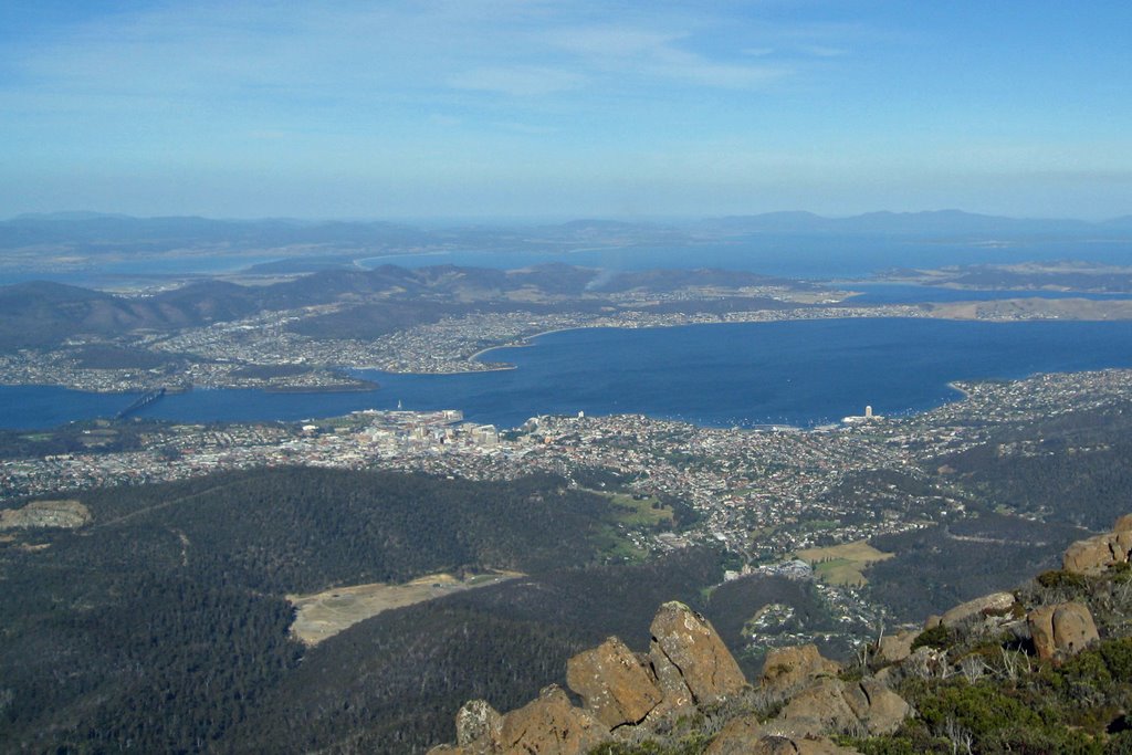 Hobart From Mt Wellington by longlenz