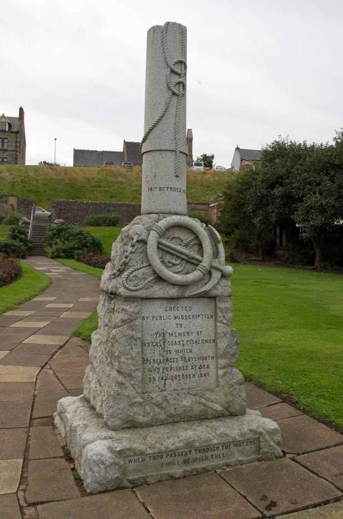 "Broken Mast" Memorial for the 1881 fishing fleet disaster by guide paul