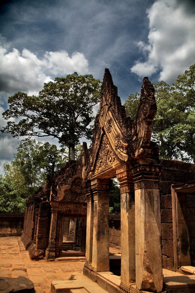 Eastern Gate of Bantea Srey, Angkor by Albert Ega