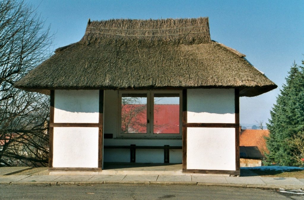 Germany_Usedom_Neppermin_thatched Bus Stop_timber-framed Waiting Room_039_36k by George Charleston