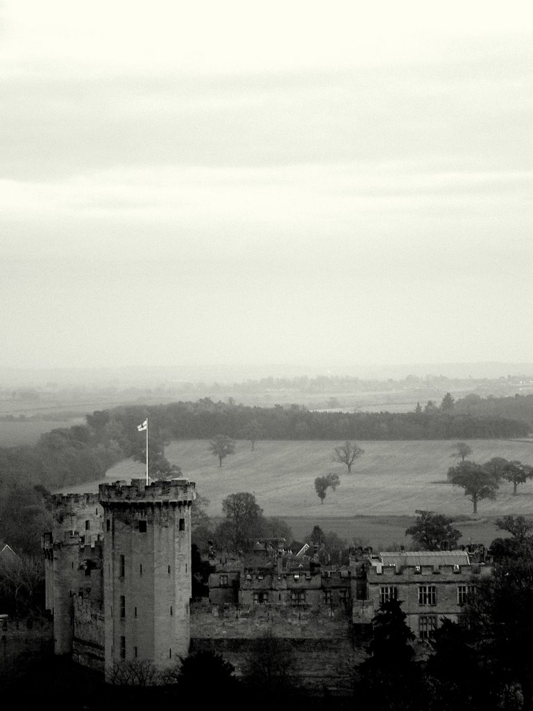 Warwick castle from St Mary's tower by Mark Mitrofaniuk