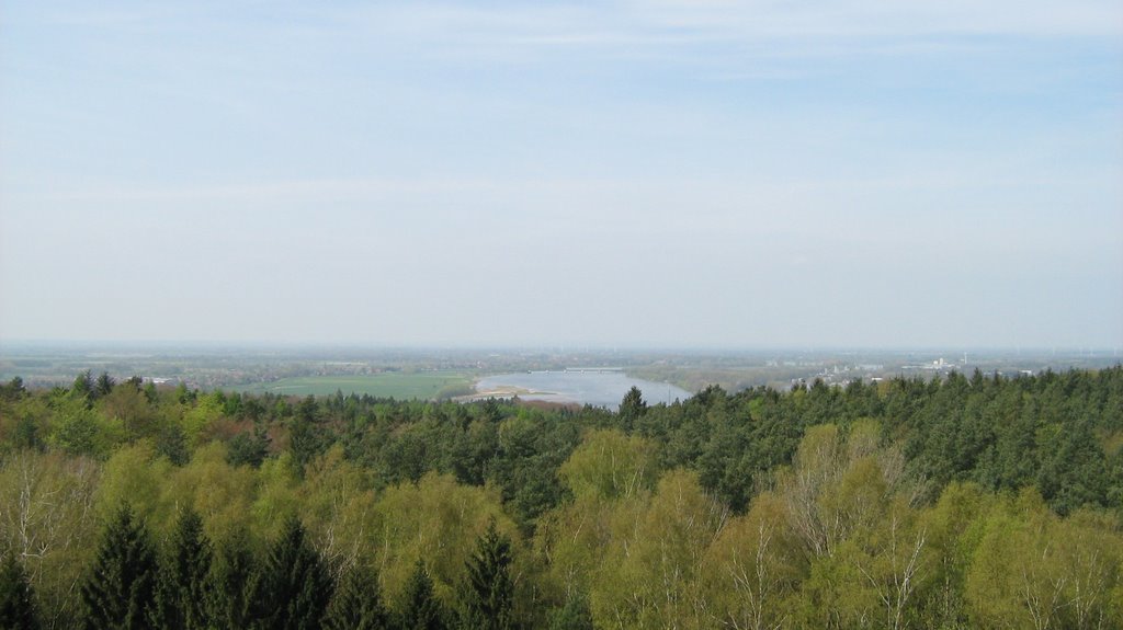 Elbe from Geesthacht Energypark Tower by homayonifar