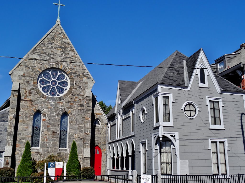 1868-1869 St Paul's Church and Rectory, Portland Maine by Taoab